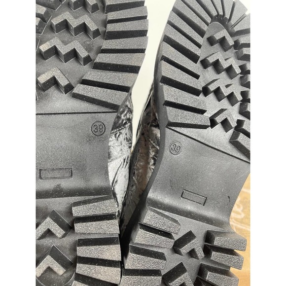 Free People Crushed Velvet Loafers in Gray and Black - Picture 9 of 10